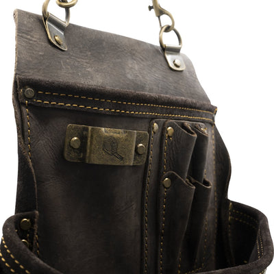 OX Pro 14 Pocket Pouch With Air Gun Holder | Oil - Tanned Leather - Carbour Tools