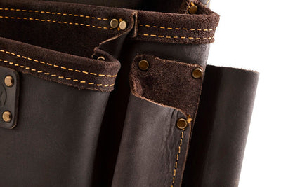 OX Pro Left Hand Fastener Pouch | Oil - Tanned Leather - Carbour Tools