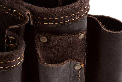 OX Pro Left Hand Fastener Pouch | Oil - Tanned Leather - Carbour Tools