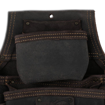 OX Tools Oil Tanned Leather Fastener Bag - Heavy - Duty Tool Belt Pouches, Double - Stitched Two - Layer Construction Pouch - Tool Pouch for Chalk Line, Crowbar, Tape Measure, Hammer, and More - OX - P263503 - Carbour Tools