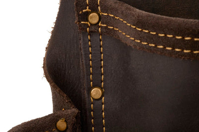 OX Tools Oil Tanned Leather Tool Pouch - 4 Pocket Dual Hammer Holder Pouch - Work Belt Compatible Tool Bag - Heavy Duty Top Grain Leather Tool Bag for Carpenters - Double Stitched Tool Bag OX - P263701D - Carbour Tools