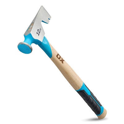 Pro 12 - Ounce Milled Face Drywall Hammer | Straight Hickory Handle w/ TPR Grip - Carbour Tools