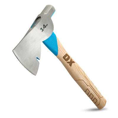 Pro 14 - Inch Carbon Steel Hatchet | Straight Hickory Handle - Carbour Tools