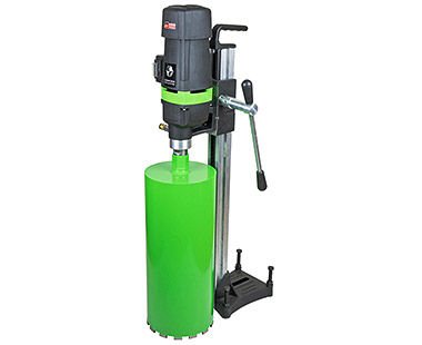 CS Unitec DBE 201 8" Heavy Duty Concrete Core Drill 110V - Wet Diamond Core Drilling Rig - For Concrete, Brick, Block, and Stone - MADE IN GERMANY - Carbour Tools