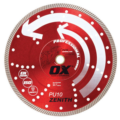 Diamond Saw Blade Tomorrow - Free Overnight Shipping on PU10 Zenith Universal/Hard Materials Blade - Carbour Tools
