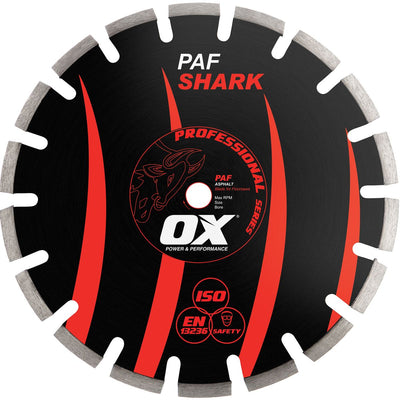 Diamond Walk-Behind Saw Blade - Asphalt Cutting - PAF Shark - Ox Tools Pro Series - Carbour Tools