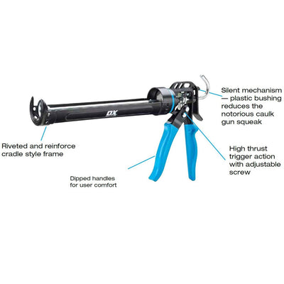 Heavy Duty Dripless Sealant/Caulk Gun - 10 or 29 Ounce - Ox Tools - Carbour Tools