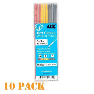 Marking Pencils - Tuff Carbon Marks on Any Surface (10 PK of Pencils) - Ox Tools - Carbour Tools