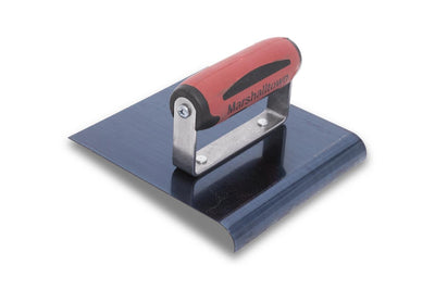 Marshalltown Concrete Hand Edger 6 X 6 inch Blue Steel 3/8R 1/2L Handle, 152x152 mm - Carbour Tools