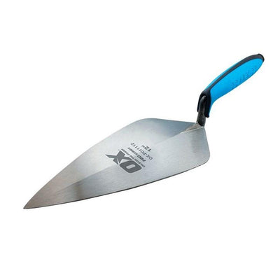 Masonry Brick Trowel - Narrow or Wide London Shape, Forged Steel, 9 to 12 Inch - Ox Tools - Carbour Tools