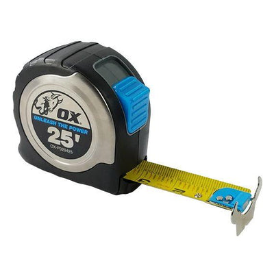 Tape Measure - Stainless Steel, 25 or 35 Foot x 1-3/16 Inch - Ox Tools - Carbour Tools