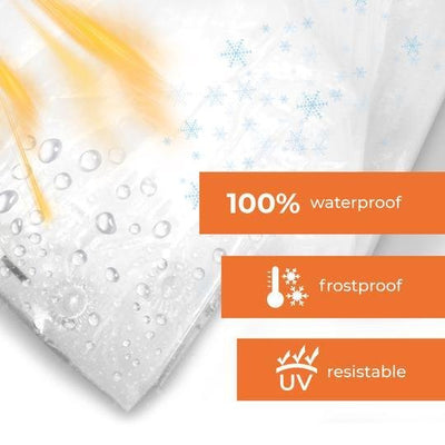 Transparent Tarps - Heavy Duty, Waterproof, Cross Laminated - Rainexo - Carbour Tools