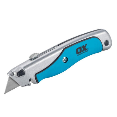 Utility Knife with Soft Grip (PK 3 Knives) - Ox Tools - Carbour Tools